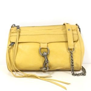 Rebecca Minkoff M.A.C Yellow Leather Crossbody bag - (#1297)